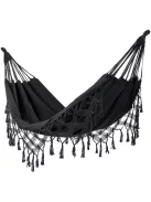 Nagy függő hintaágy két személyre Hamaka XXL BOHO Baby Mix fekete