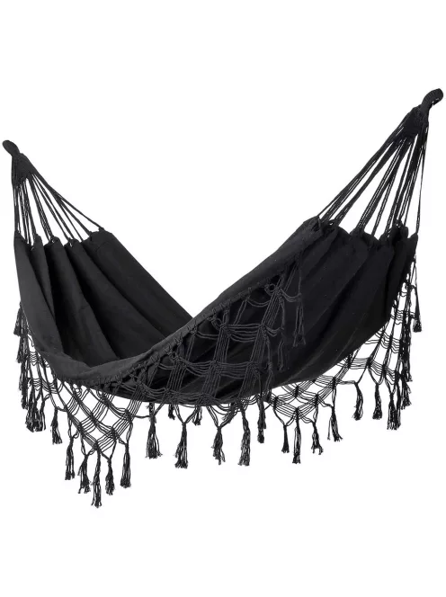 Nagy függő hintaágy két személyre Hamaka XXL BOHO Baby Mix fekete