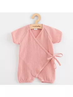 Baba nyári muszlin kezeslábas New Baby pink