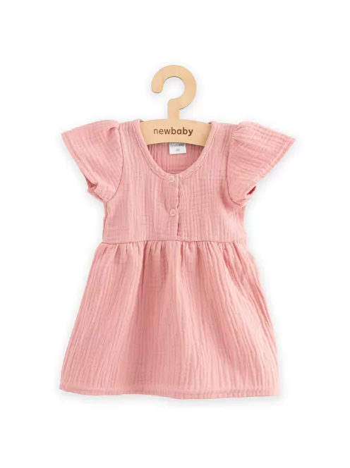 Baba muszlin ruha New Baby pink