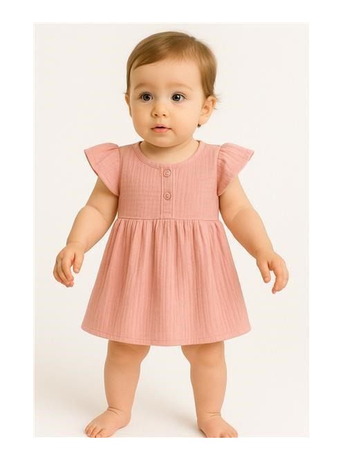 Baba muszlin ruha New Baby pink