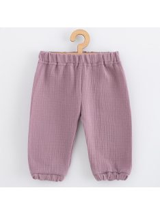 Baba muszlin szett póló és nadrág New Baby lavender