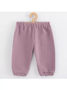 Baba muszlin szett póló és nadrág New Baby lavender