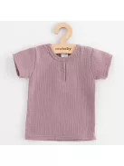 Baba muszlin szett póló és nadrág New Baby lavender