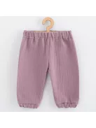 Baba muszlin szett póló és nadrág New Baby lavender