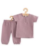 Baba muszlin szett póló és nadrág New Baby lavender