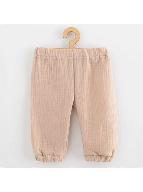 Baba muszlin szett póló és nadrág New Baby beige