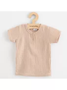 Baba muszlin szett póló és nadrág New Baby beige