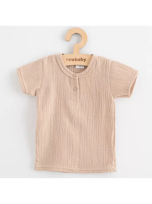 Baba muszlin szett póló és nadrág New Baby beige