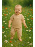 Baba muszlin szett póló és nadrág New Baby beige