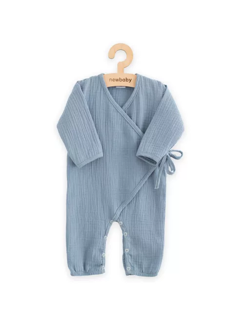 Baba muszlin kezeslábas New Baby blue