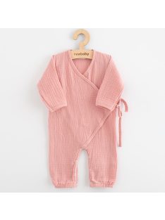 Baba muszlin kezeslábas New Baby pink