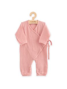 Baba muszlin kezeslábas New Baby pink