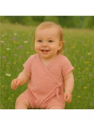 Baba nyári muszlin kezeslábas New Baby pink