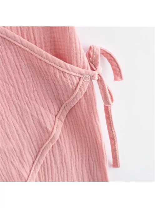 Baba nyári muszlin kezeslábas New Baby pink