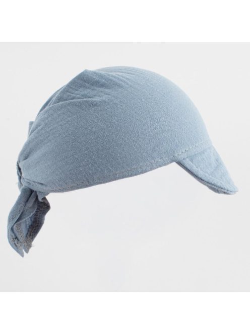 Nyári muszlin baba fejkendő napellenzővel New Baby blue