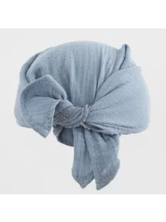 Nyári muszlin baba fejkendő napellenzővel New Baby blue