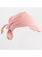 Nyári muszlin baba fejkendő napellenzővel New Baby pink