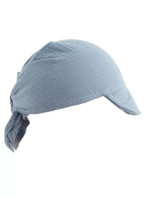 Nyári muszlin baba fejkendő napellenzővel New Baby blue