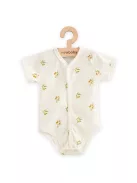 Baba Biopamut rövid ujjú patentos body New Baby Olives