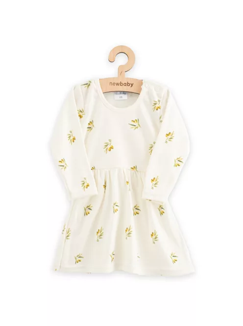 Baba Biopamut hosszú ujjú ruha New Baby Olives