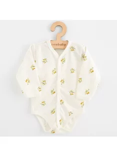 Baba Biopamut hosszú ujjú patentos body New Baby Olives