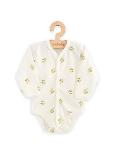 Baba Biopamut hosszú ujjú patentos body New Baby Olives