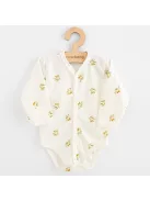 Baba Biopamut hosszú ujjú patentos body New Baby Olives