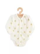 Baba Biopamut hosszú ujjú patentos body New Baby Olives