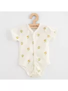 Baba Biopamut rövid ujjú patentos body New Baby Olives