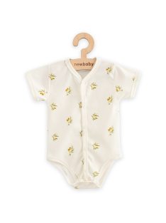 Baba Biopamut rövid ujjú patentos body New Baby Olives