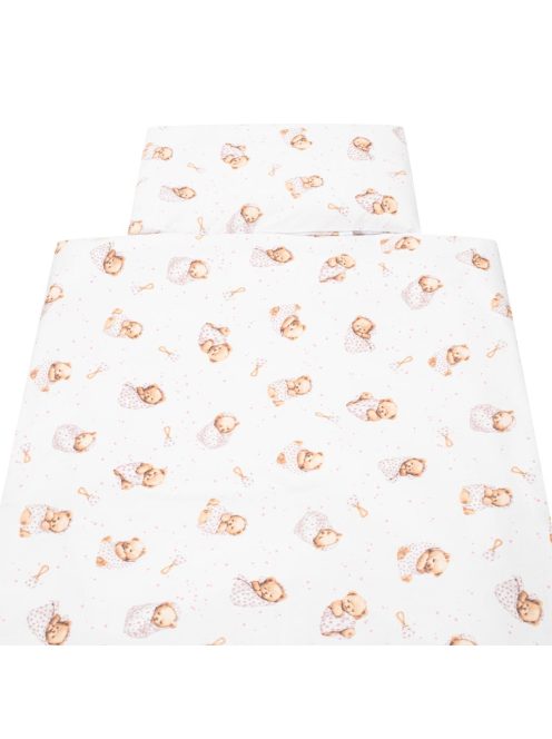 2-részes ágyneműhuzat New Baby Sweet teddy bear 90/120 cm pink