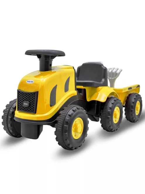 Gyermek lábbal hajtós traktor Baby Mix Benny sárga