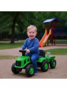 Gyermek lábbal hajtós traktor Baby Mix Benny zöld