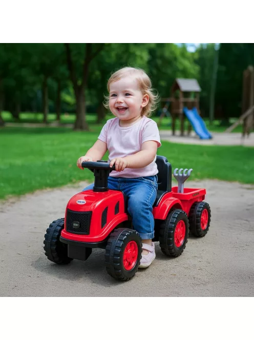 Gyermek lábbal hajtós traktor Baby Mix Benny piros