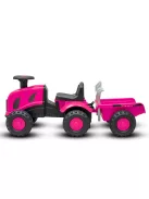 Gyermek lábbal hajtós traktor Baby Mix Benny rózsaszín