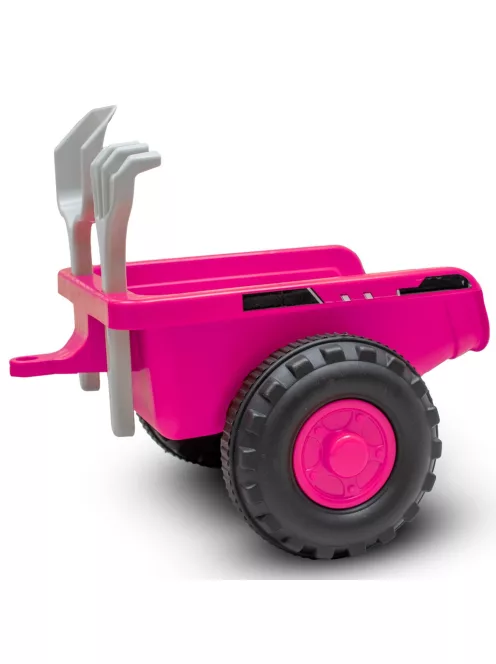 Gyermek lábbal hajtós traktor Baby Mix Benny rózsaszín