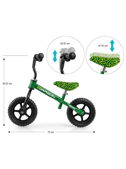 Gyerek futóbicikli Milly Mally Dragon green