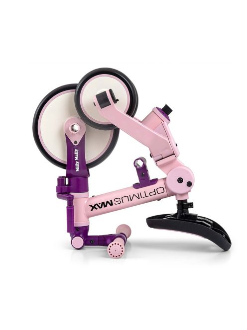 Gyerek háromkerekű bicikli 5az1-ben Milly Mally Optimus Max tolókarral pink