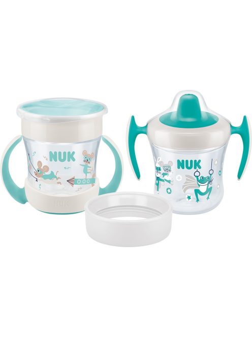 Bájos itató pohár Mini Cups NUK 360° fedéllel neutral