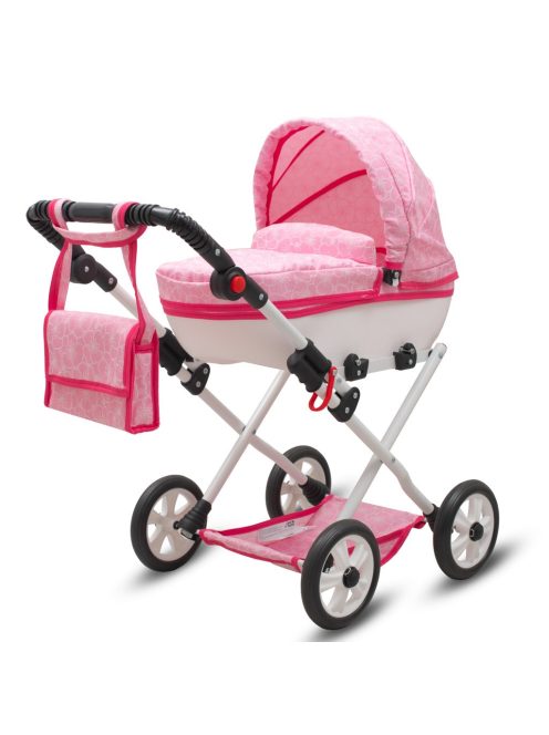 Luxus játék babakocsi New Baby COMFORT rózsaszín