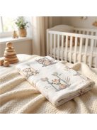 Flanel pelenka nyomtatott mintával New Baby ZOO beige