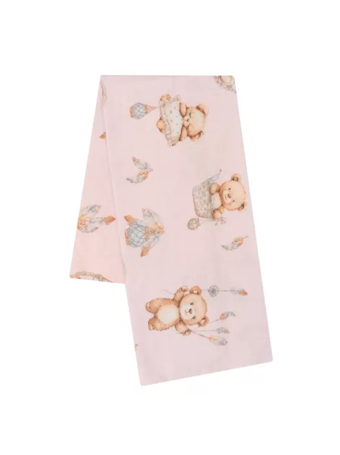 Flanel pelenka nyomtatott mintával New Baby teddy bear pink