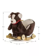 Ringató kutya dallammal és kerekekkel Milly Mally Polly Plus Barna kutya