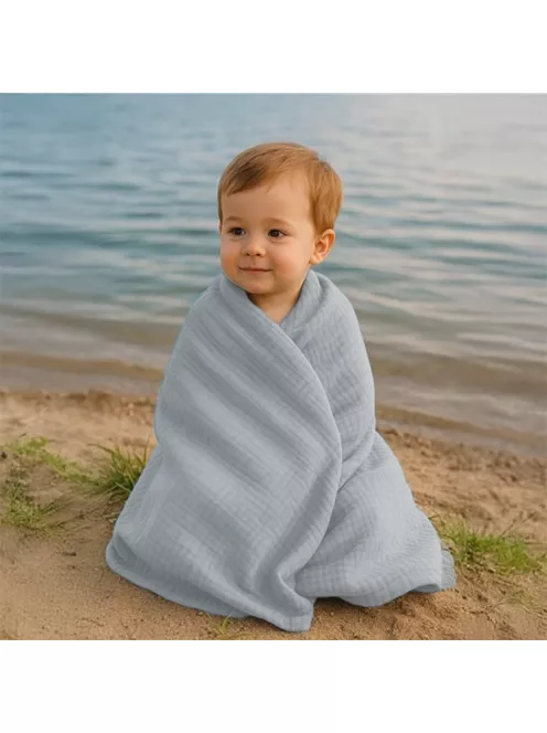 Muszlin gyermek pléd New Baby 70x100 cm grey