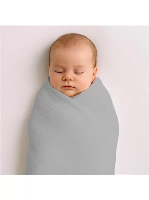 Muszlin gyermek pléd New Baby 70x100 cm grey