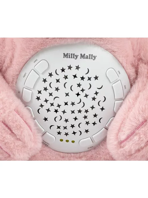 Plüss szundibarát maci projektorral Milly Mally Bear pink