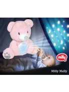 Plüss szundibarát maci projektorral Milly Mally Bear pink