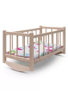 Fa babaágy-bölcső ágyneművel Baby Mix owl