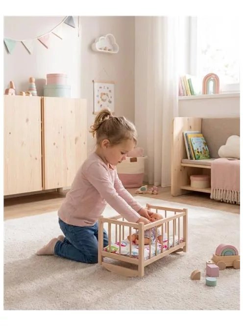 Fa babaágy-bölcső ágyneművel Baby Mix